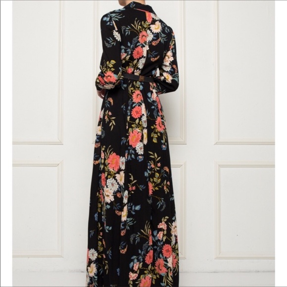 Zara Floral Black Maxi Dress - Picture 2 of 16